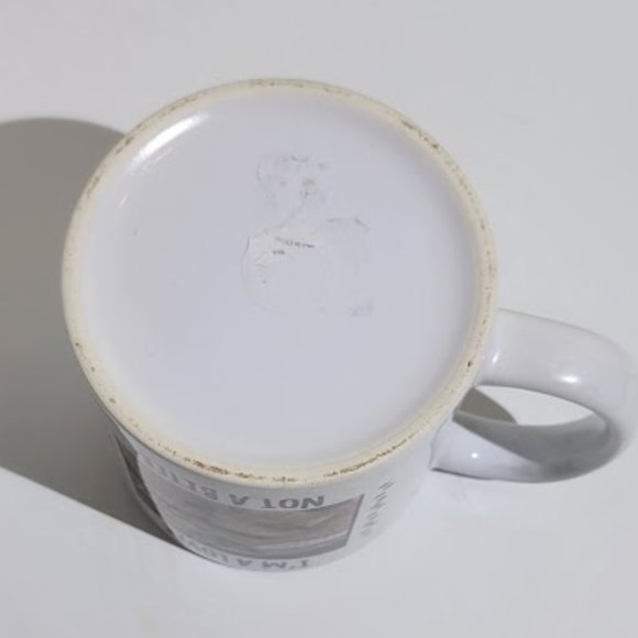 WHITE CAT COFFEE  TEA MUG "I'M A LOVER, NOT A BITER" - Picture 4 of 5